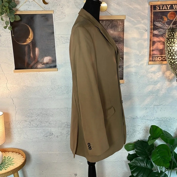 Banana Republic mens suit jacket tan brown cotton 3 button size 38R - Picture 3 of 13